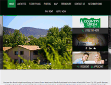 Tablet Screenshot of countrygreenapartmenthomes.com